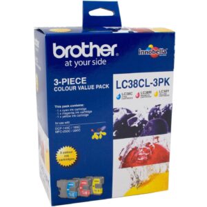 Brother LC-38CL3PK Cyan, Magenta & Yellow Colour Pack